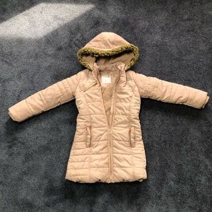 Nice and warm coat. It is fitting for 8 age.
